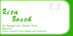 rita bosch business card